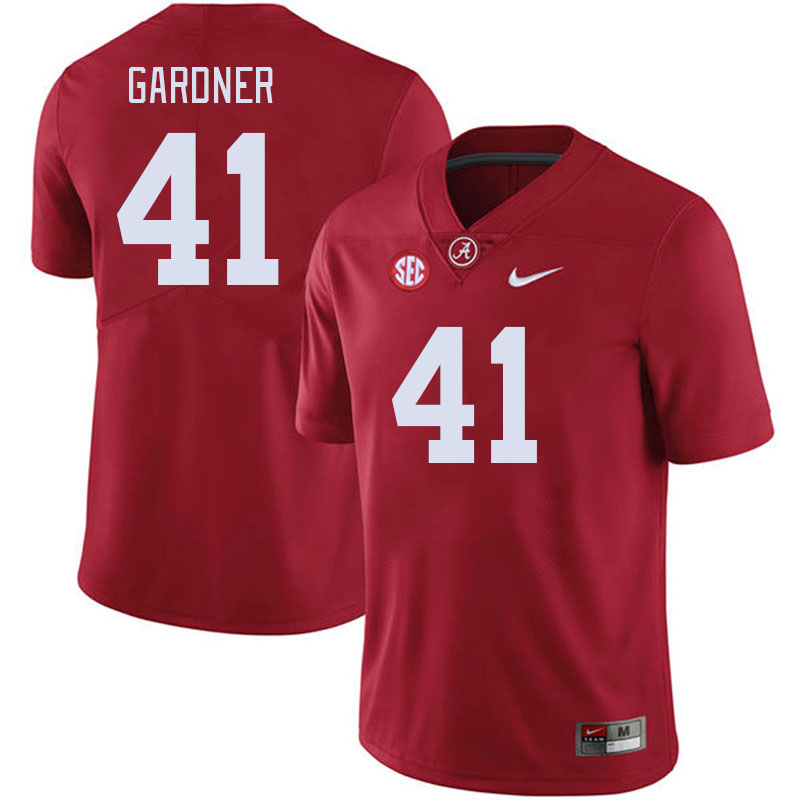 Men #41 JR Gardner Alabama Crimson Tide College Footabll Jerseys Stitched Sale-Crimson